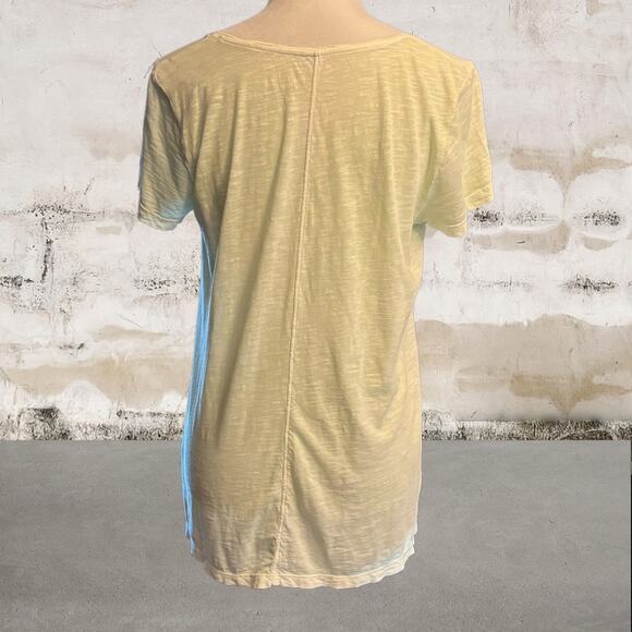 J. Jill NWT Womens Yellow Sun-Bleached Slub Tee - Size Small - Picture 3 of 4